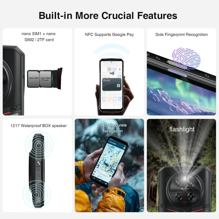 DOOGEE DK10 Rugged Smartphone 5G,32GB+512GB,120W Fast Charging,6.67”120Hz 2.5K AMOLED Display Rugged Phone,50MP+64MP+50MP,Octa Core Waterproof Phone,Fingerprint,NFC/OTG