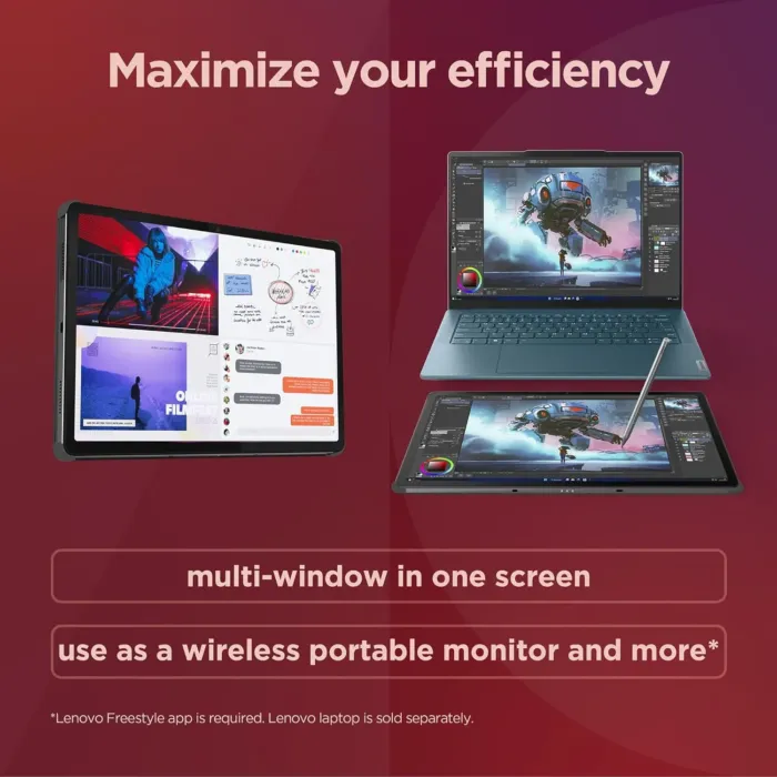 Lenovo Tab P12-2024 - Expansive Touchscreen Tablet - 12.7" 3K Display - 13MP Camera - 8GB Memory - 128GB UFS Storage - Android 13 - Dolby Atmos - Quad JBL Speakers - Pen and Folio Case Included - Image 8