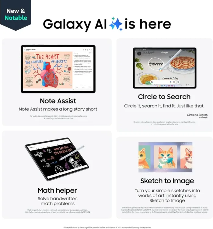 SAMSUNG Galaxy Tab S10+ Plus 12.4” 256GB, Android Tablet, Circle to Search, Sketch to Image, Durability, Long Battery Life, AMOLED 2X Screen, S Pen Included, US Version, 2024, Moonstone Gray