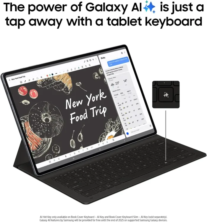 SAMSUNG Galaxy Tab S10+ Plus 12.4” 256GB, Android Tablet, Circle to Search, Sketch to Image, Durability, Long Battery Life, AMOLED 2X Screen, S Pen Included, US Version, 2024, Moonstone Gray