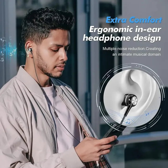 Wired Earbuds with Microphone 5 Pack, in-Ear Headphones with Heavy Bass, High Sound Quality Earphones Compatible with iPad, Laptop, MP3, Android Smartphones, Fits All 3.5mm Jack Device - Image 3