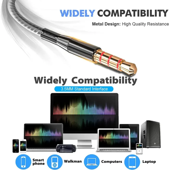 Wired Earbuds with Microphone 5 Pack, in-Ear Headphones with Heavy Bass, High Sound Quality Earphones Compatible with iPad, Laptop, MP3, Android Smartphones, Fits All 3.5mm Jack Device - Image 6