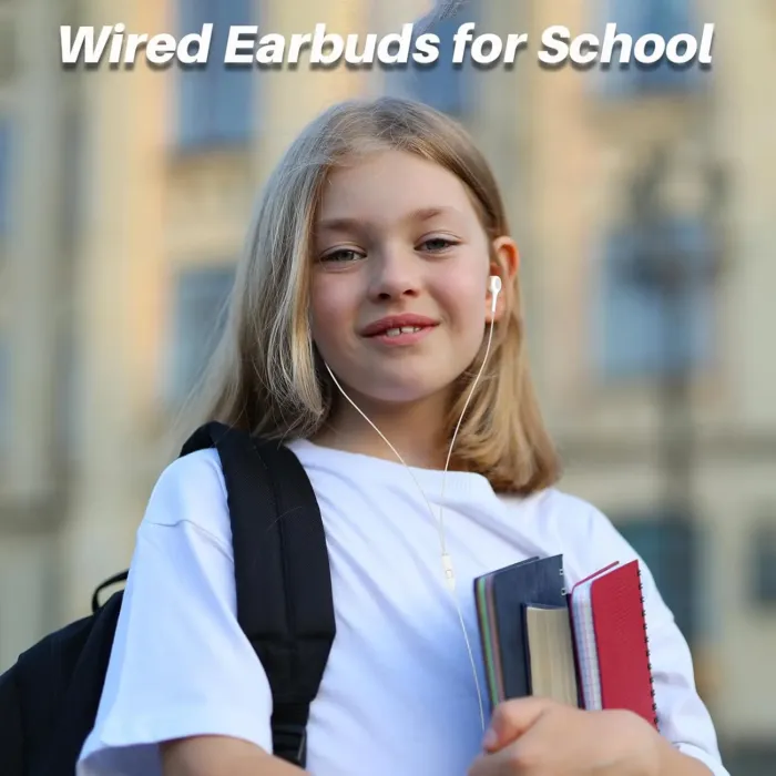 Wired Earbuds with Microphone 5 Pack, in-Ear Headphones with Heavy Bass, High Sound Quality Earphones Compatible with iPad, Laptop, MP3, Android Smartphones, Fits All 3.5mm Jack Device - Image 9