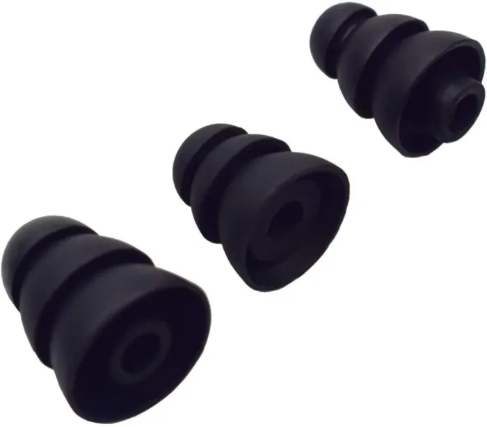JNSA 3 Flange Noise Cancelling Triple Flange Eartips Eargels Earpads Ear Tips Gels Bud Compatible with Inside Diameter 4mm-5mm Earbuds in-Ear Earphones（Inner Hole 4mm）,S/M/L,6 Pairs, Black 3F6P3 - Image 4