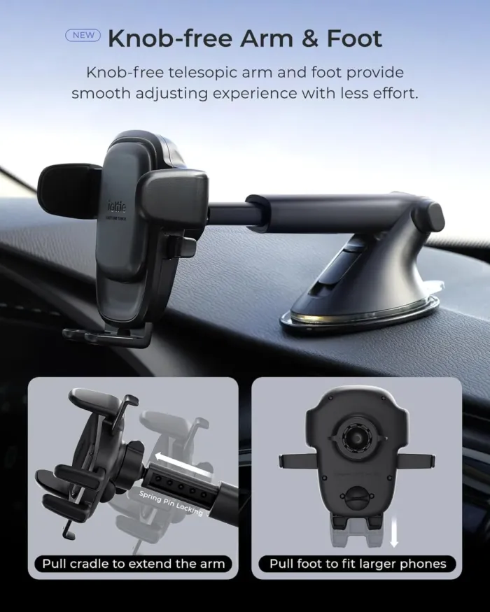 iOttie Easy One Touch 6 Universal Car Mount Dashboard & Windshield Suction Cup Phone Holder for iPhone Samsung, Google, All Smartphones - Image 6