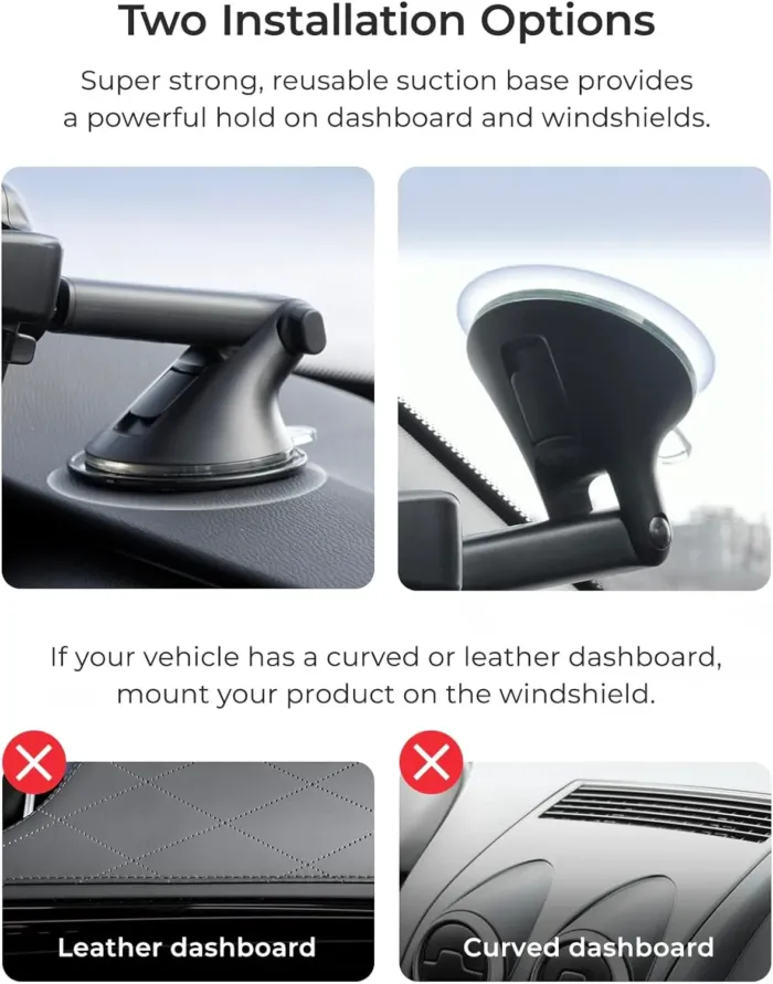 iOttie Easy One Touch 6 Universal Car Mount Dashboard & Windshield Suction Cup Phone Holder for iPhone Samsung, Google, All Smartphones - Image 7