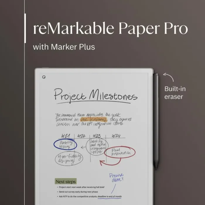 reMarkable Paper Pro Bundle – Includes 11.8” reMarkable Paper Tablet, and Marker Plus Pen with Eraser - Image 3