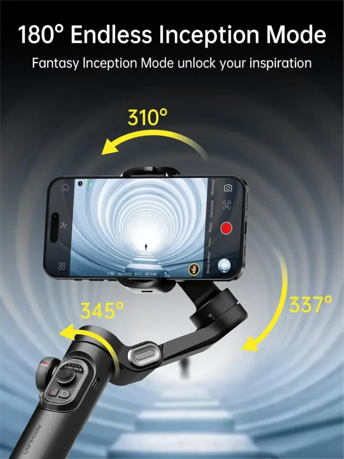 Phone Gimbal Stabilizer 3-Axis Smartphone Foldable Handheld Gimbal for iPhone with Focus Wheel TikTok YouTube Vlog Stabilizer for iPhone16 15 14 13 12 Pro Max Android-Smart XE - Image 5