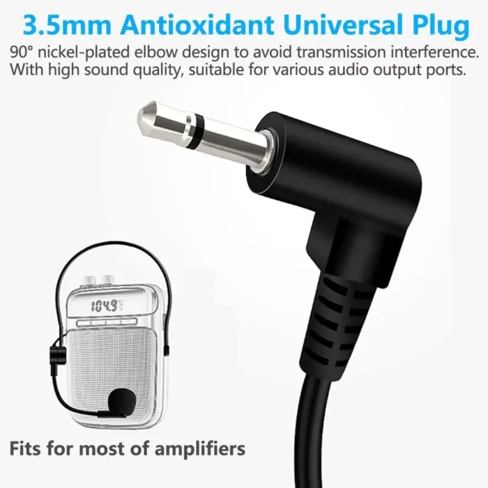 2Pcs Microphone Headset Mic, Flexible Wired Boom for Voice Amplifier, 3.5mm Connector Jack Headset Microphone for Singing, Speaking, Teachers, Coaches, Presentations, Seniors and More - Image 4