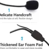 2Pcs Microphone Headset Mic, Flexible Wired Boom for Voice Amplifier, 3.5mm Connector Jack Headset Microphone for Singing, Speaking, Teachers, Coaches, Presentations, Seniors and More