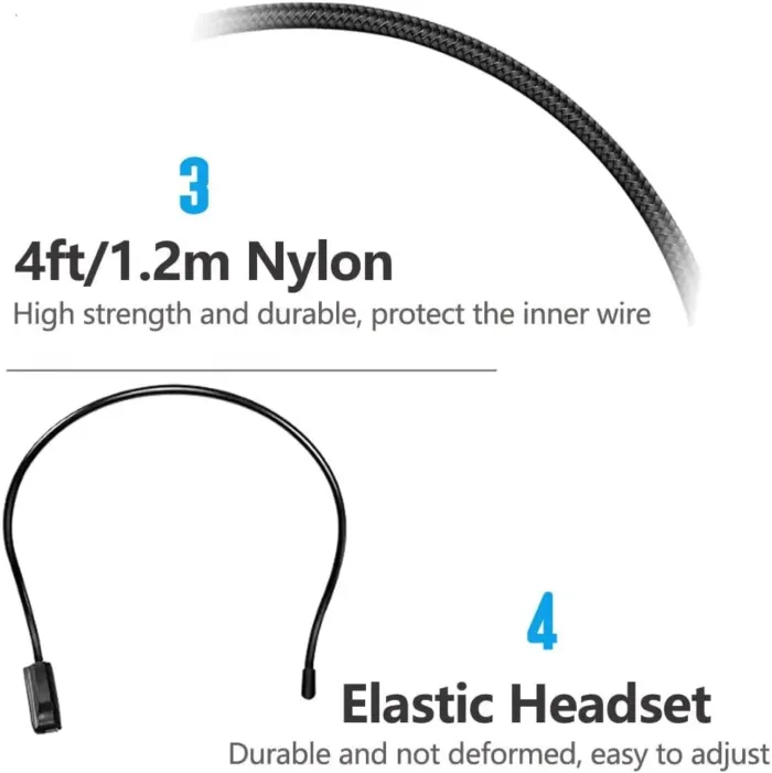 2Pcs Microphone Headset Mic, Flexible Wired Boom for Voice Amplifier, 3.5mm Connector Jack Headset Microphone for Singing, Speaking, Teachers, Coaches, Presentations, Seniors and More - Image 7