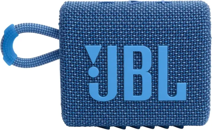 JBL Go 3 Eco - Portable Mini Bluetooth Speaker, big audio and punchy bass, IP67 waterproof and dustproof, 5 hours of playtime, Made in part with recycled materials (Eco Blue) - Image 7