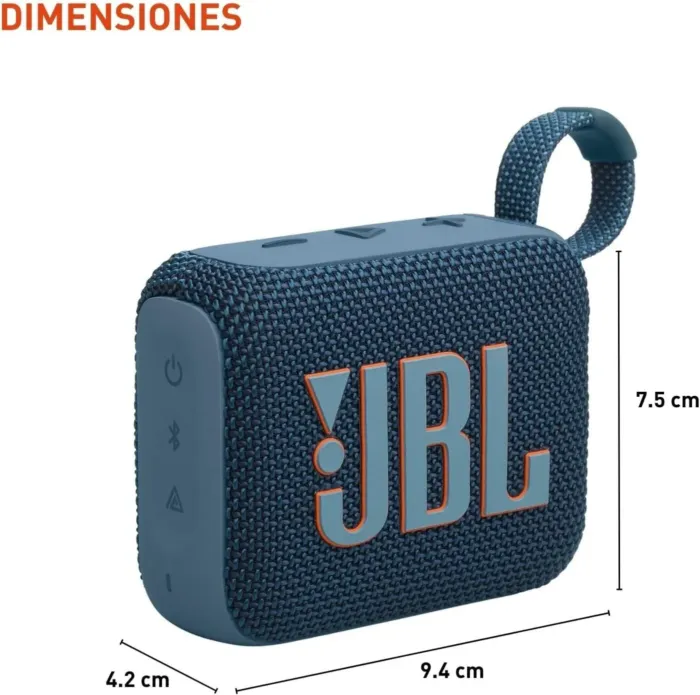 JBL Go 4 - Ultra-Portable, Waterproof and Dustproof Bluetooth Speaker, Big Pro Sound with Punchy bass, 7-Hour Built-in Battery, Made in Part with Recycled Materials (Blue) - Image 4