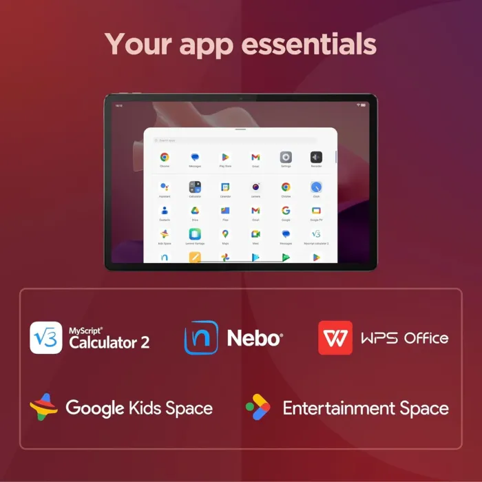 Lenovo Tab P12 - Expansive Touchscreen Tablet - 12.7" 3K Display - 13MP Camera - 8GB Memory - 128GB UFS Storage - Android 13 - Dolby Atmos - Quad JBL Speakers - Pen Included - Image 10