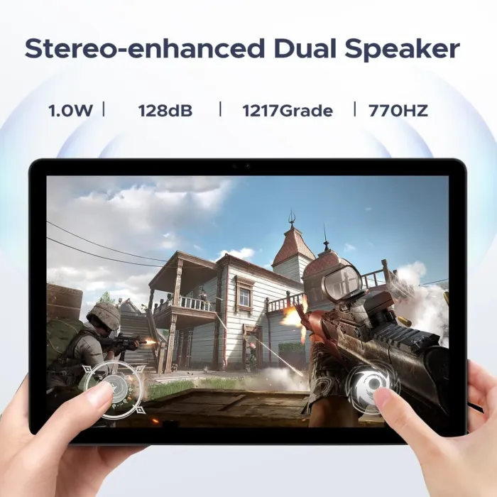 DOOGEE Android 15 Tablet, 11 inch Android Tablet 16GB+128GB/2TB TF Octa-Core,90Hz Display, 8580mAh, Netflix 1080P,Bluetooth 5.0+5G WiFi, 13MP+5MP, Face ID,Metal Body-Black - Image 10