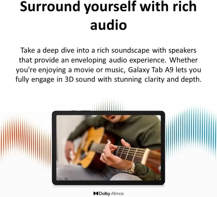 SAMSUNG Galaxy Tab A9 4G LTE (64GB, 4GB, Cellular) 8.7" Android Tablet, Octa-core (6nm), Dual Speakers (International Model Fully Unlocked for US & Global) X115 (w/ 15W Fast Charger, Graphite) - Image 6