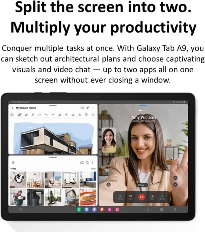 SAMSUNG Galaxy Tab A9 4G LTE (64GB, 4GB, Cellular) 8.7" Android Tablet, Octa-core (6nm), Dual Speakers (International Model Fully Unlocked for US & Global) X115 (w/ 15W Fast Charger, Graphite) - Image 7