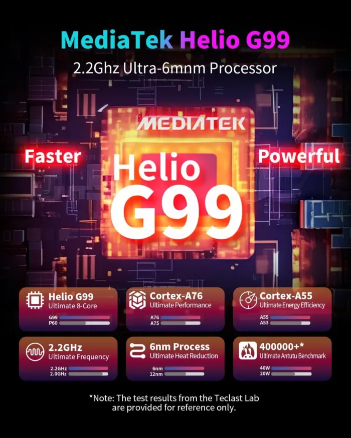 TECLAST T65Max Tablet, 13" Android Tablet with 256GB ROM, Helio G99 Octa-core for Gaming, Android 14 tableta, 10000mAh/18W Fast Charge, 13 inch Large Tablets with Widevine L1, 2.4G/5G WiFi, 8+13MP - Image 5