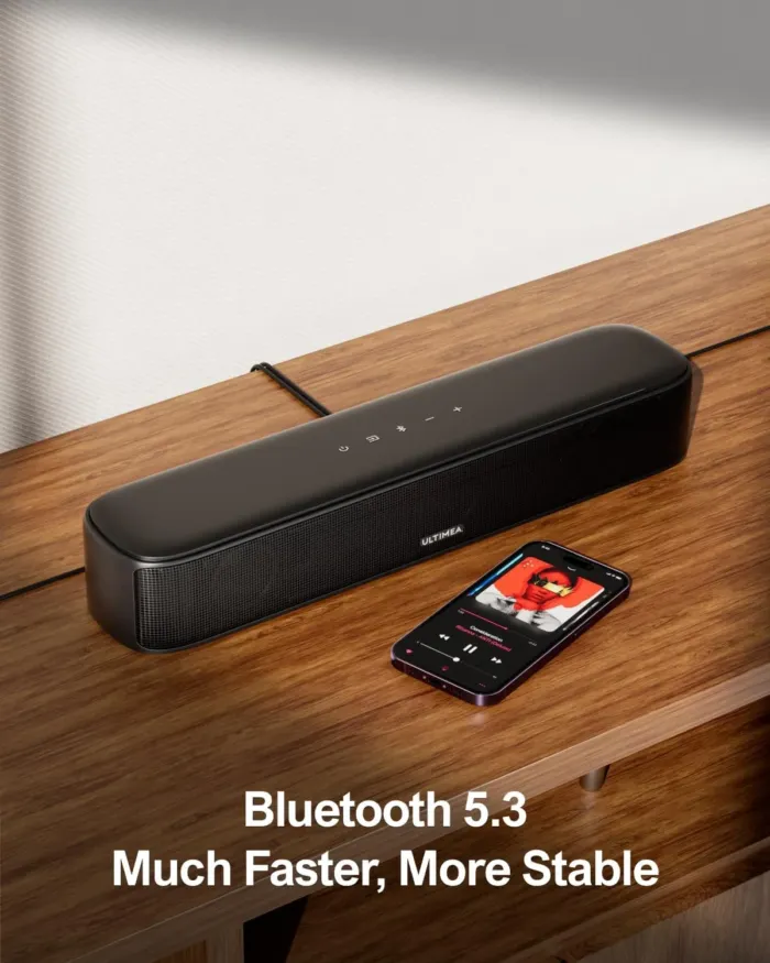 ULTIMEA 7.1ch Virtual Surround Sound Bar, Sound Bar for Smart TV with 4 Surround Speakers, Peak Power 330W, Surround Sound System for TV, App Control, TV Soundbar with Subwoofer, Opt/AUX/BT, Aura A40 - Image 10