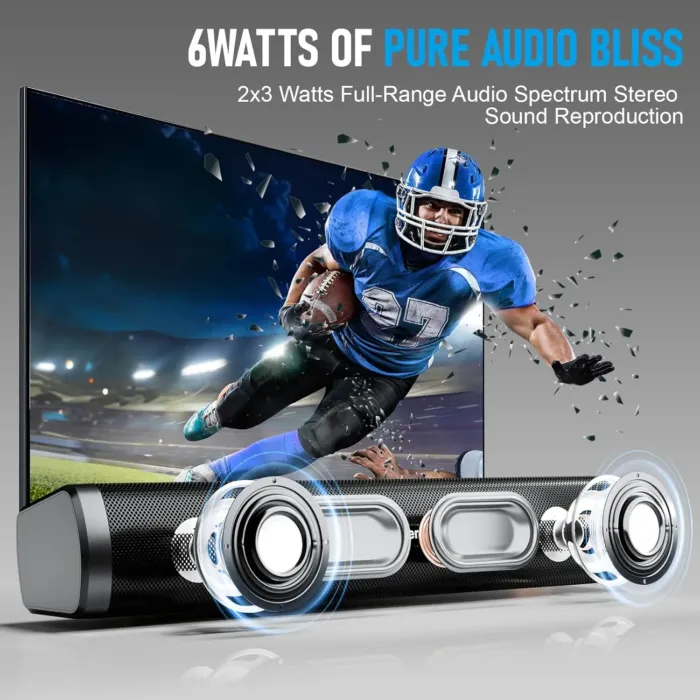 Portable Bluetooth Speaker, Home Portable Wireless Sound Bar with Bluetooth, Home Theater TV Sound Bar System Compatible for Smartphones, PC, Laptop, Suitable for Home, Party, Outdoor, Beach, Travel - Image 3