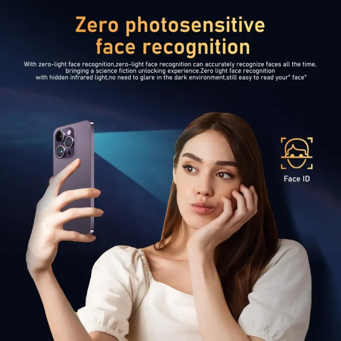 I15 Pro MAX Unlocked Phone, The Phone Battery 6800mAh 6.82" HD Screen Cell Phone, Android 13.0 6+256GB with 128GB Memory Card Smartphone, Face ID/Fingerprint Lock/5G/GPS (Purple) - Image 5