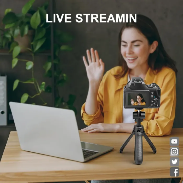 4K Digital Camera with 40X Zoom，64MP DSLR Camera for Photography Beginners，Autofocus 1080P HD Vlogging Camera with EIS，32GB SD Card，2 Batteries (2501) - Image 4