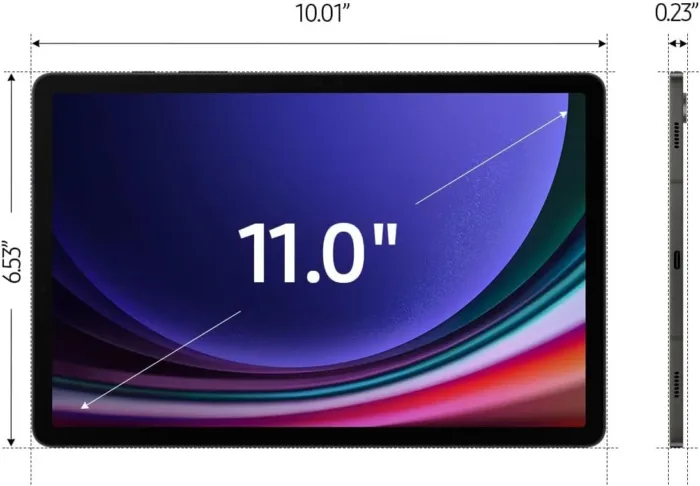 Samsung Galaxy Tab S9 11” 256GB WiFi 7 Android AI Tablet, Snapdragon 8 Gen 2 Processor, AMOLED Screen, Durable Design, S Pen Included, Long Battery Life, Auto Focus Camera, US Version, 2023, Graphite