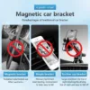 2PCS Mobile Phone Navigation Magnetic Bracket, L Type 360° Rotatable Car Phone Mount, Magnetic Navigation Bracket for Any Smartphone (Black)