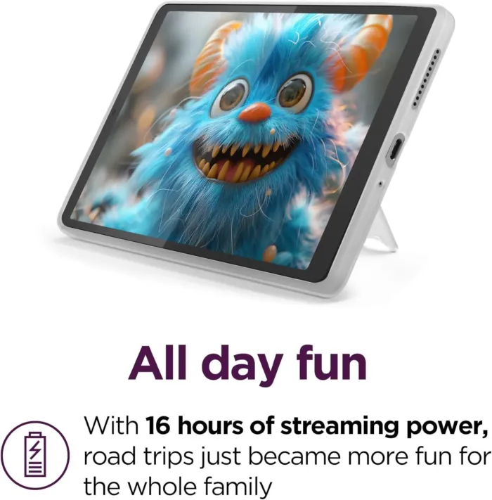 Lenovo Tab M8 Gen 4-2024 - Family Tablet - Google Kids Space - 8" HD Touch Display - 2 GB Memory - 32 GB Storage - MediaTek Helio A22 - Arctic Grey - Folio with Stand - Image 4