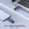 32GB USB C Flash Drive Dual USB 3.0 Flash Drive Type C + USB A Portable Type-C Flash Drive 2-in-1 USB-C Thumb Drive for Smartphone Tablet Computer Mac iPhone 15