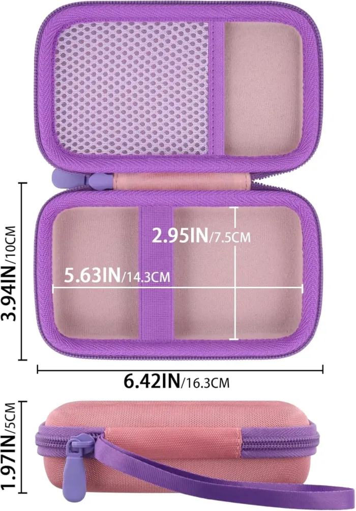 Kids Smart Phone Case Compatible with Luoba/Luyiilo/KOKODI/WEOLULI/DIGIGOOD/Joozfee/Luyiilo Kids Smart Phone Toys,Case for Mini Smart Phone Toys with 2.8" Touchscreen (Pink Case,Purple Zipper) - Image 7