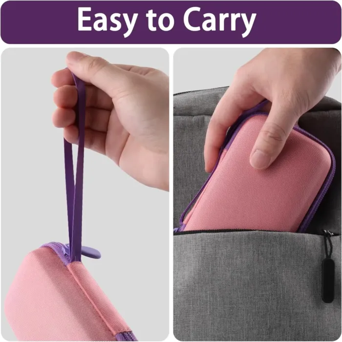 Kids Smart Phone Case Compatible with Luoba/Luyiilo/KOKODI/WEOLULI/DIGIGOOD/Joozfee/Luyiilo Kids Smart Phone Toys,Case for Mini Smart Phone Toys with 2.8" Touchscreen (Pink Case,Purple Zipper) - Image 8