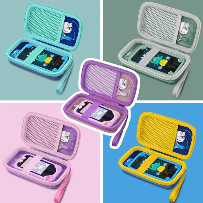 Kids Smart Phone Case Compatible with Luoba/Luyiilo/KOKODI/WEOLULI/DIGIGOOD/Joozfee/Luyiilo Kids Smart Phone Toys,Case for Mini Smart Phone Toys with 2.8" Touchscreen (Pink Case,Purple Zipper) - Image 9