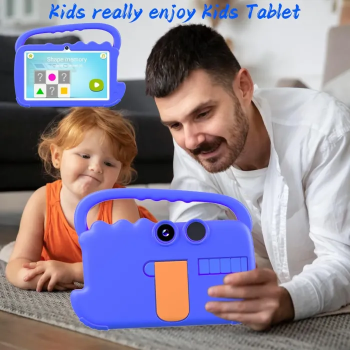 Kids Tablet, 7inch 4 GB RAM | Android 12 | 32GB ROM | Bluetooth, IPS Screen, Parental Control, Dual Camera, Shockproof Case | Educational, Games, Blue Case - Image 7