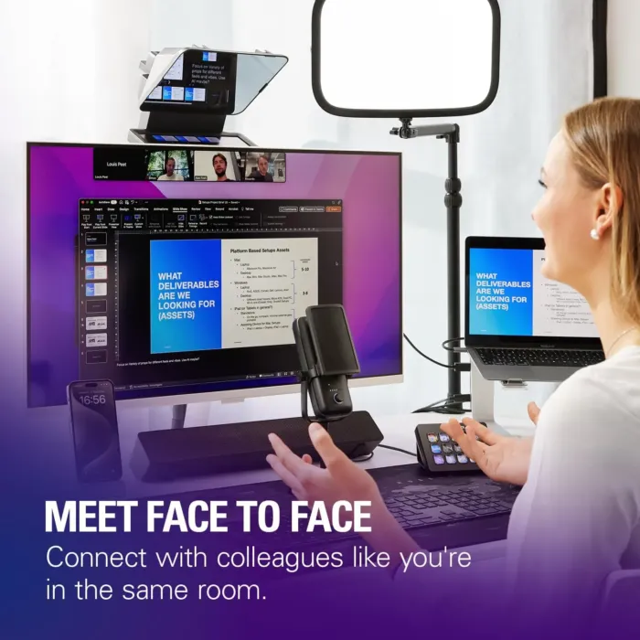 Elgato Prompter – Teleprompter with Built-in Screen for YouTube, Twitch, Zoom, MS Teams and More, Supports DSLR/Webcam/Smartphone, Drag & Drop Monitor Display, Works with Mac/PC & Stream Deck - Image 6