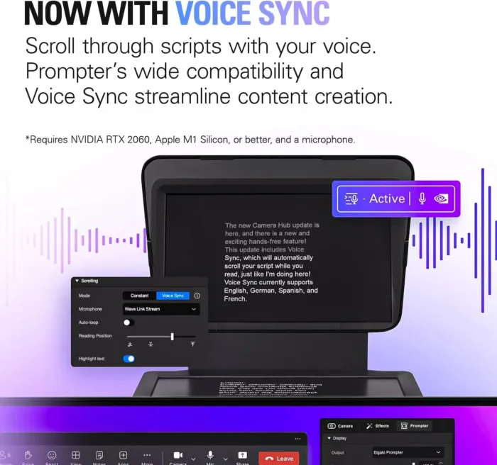 Elgato Prompter – Teleprompter with Built-in Screen for YouTube, Twitch, Zoom, MS Teams and More, Supports DSLR/Webcam/Smartphone, Drag & Drop Monitor Display, Works with Mac/PC & Stream Deck - Image 7