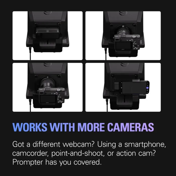 Elgato Prompter – Teleprompter with Built-in Screen for YouTube, Twitch, Zoom, MS Teams and More, Supports DSLR/Webcam/Smartphone, Drag & Drop Monitor Display, Works with Mac/PC & Stream Deck - Image 8