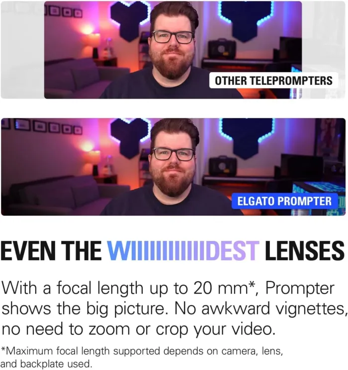 Elgato Prompter – Teleprompter with Built-in Screen for YouTube, Twitch, Zoom, MS Teams and More, Supports DSLR/Webcam/Smartphone, Drag & Drop Monitor Display, Works with Mac/PC & Stream Deck - Image 10