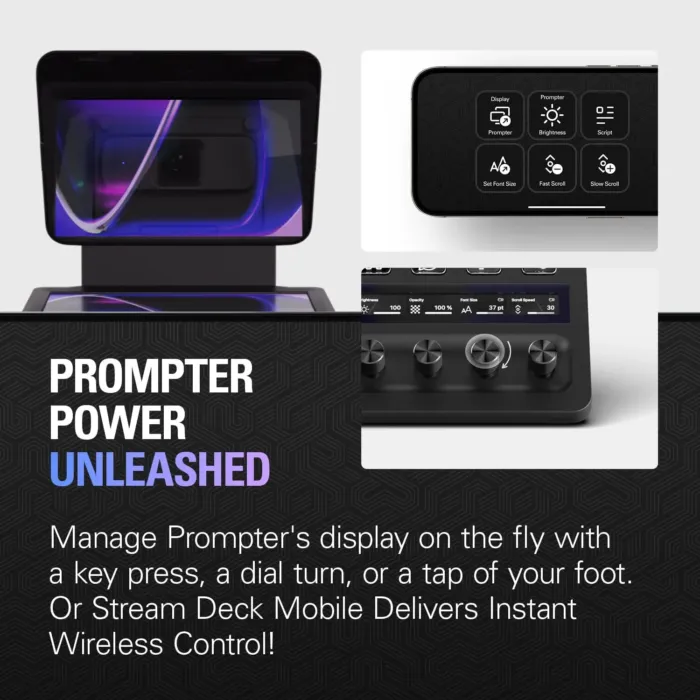 Elgato Prompter – Teleprompter with Built-in Screen for YouTube, Twitch, Zoom, MS Teams and More, Supports DSLR/Webcam/Smartphone, Drag & Drop Monitor Display, Works with Mac/PC & Stream Deck - Image 11