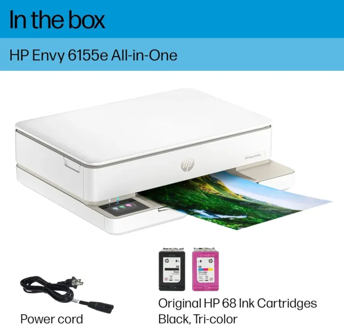 HP Envy 6155e Wireless All-in-One Color Inkjet Printer, Print, scan, Copy, Duplex Printing Best-for-Home, 3 months of Instant Ink included (714L5A) - Image 7