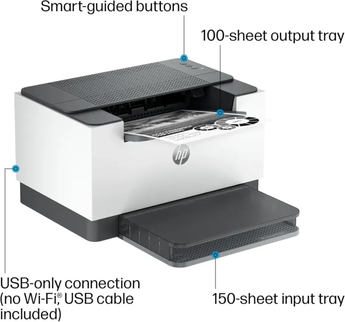 HP LaserJet M209d Laser Printer, Black and White, Automatic Duplex, USB Connection Only (Cable Included), Ideal in Home Office (8J9L0F) - Image 5