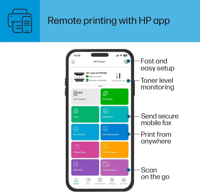 HP LaserJet M209d Laser Printer, Black and White, Automatic Duplex, USB Connection Only (Cable Included), Ideal in Home Office (8J9L0F) - Image 15