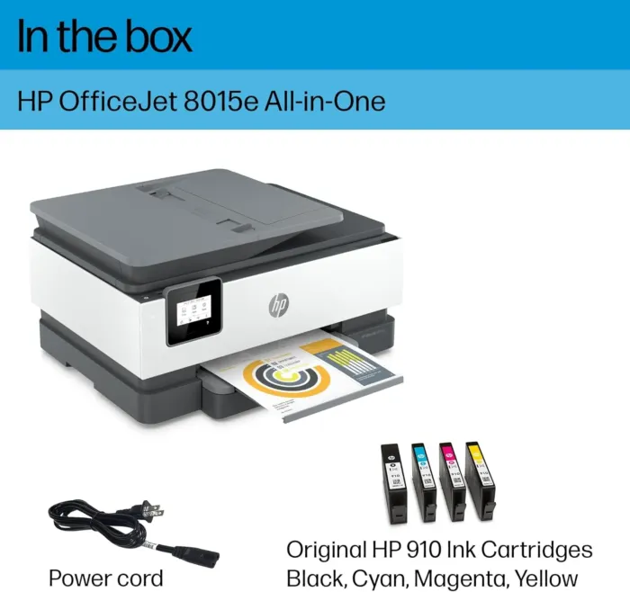HP OfficeJet 8015e Wireless Color All-in-One Printer, 6 months of Instant Ink included - Image 7