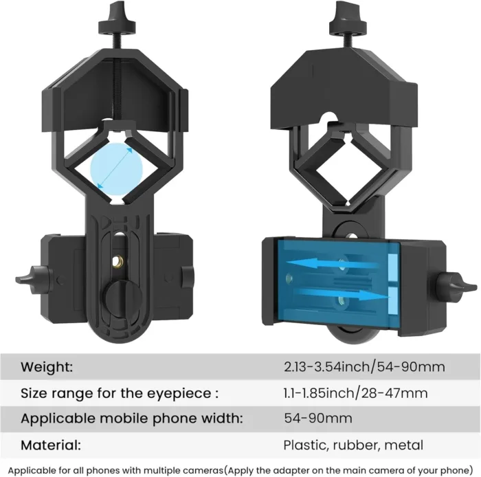 GOSKY Smartphone Adapter Mount Regular Size - Compatible with Binoculars, Monoculars, Spotting Scopes, Telescope, Microscopes Fits almost all Smartphones on the Market Record Nature and The World - Image 4
