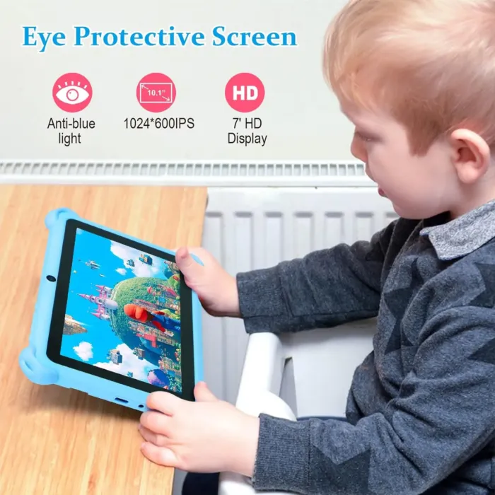 Kids Tablet, 7 inch Tablet for Kids, 32GB Toddler Tablets with Case Included, Parental Control, Dual Camera, GMS, WiFi (Blue) - Image 7