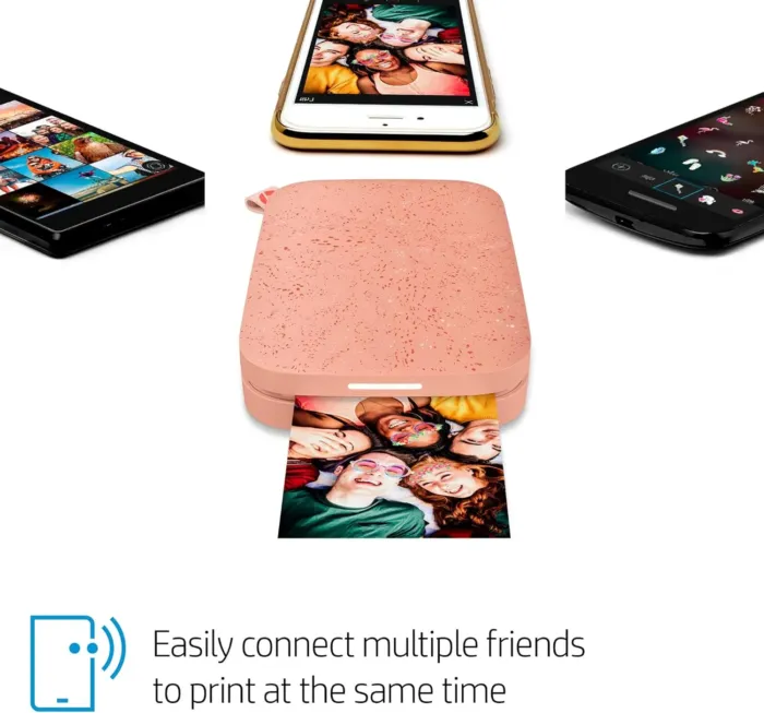 HP Sprocket 2x3" Instant Smartphone Photo Printer - Portable Color Wireless Mobile Printer - Zink Sticky-Back Photos - Print from Compatible iOS & Android Devices with Bluetooth w/Fun App - Pink - Image 6