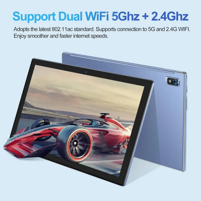 2025 Android Tablet with Keyboard 12GB RAM 128GB ROM 1TB Expand, Octa-Core, 8000mAh 10 Inch Android 13 Tablets with 5G+2.4G WiFi, HD IPS Touchscreen, Case, Mouse, GPS, Split Screen, Metal Body -Blue - Image 5