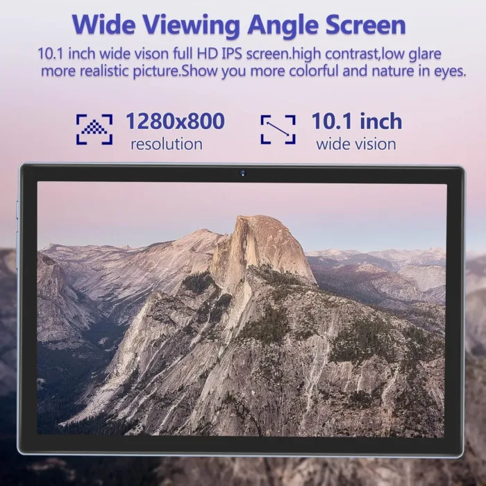2025 Android Tablet with Keyboard 12GB RAM 128GB ROM 1TB Expand, Octa-Core, 8000mAh 10 Inch Android 13 Tablets with 5G+2.4G WiFi, HD IPS Touchscreen, Case, Mouse, GPS, Split Screen, Metal Body -Blue - Image 8