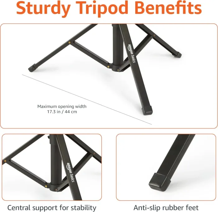 Amazon Basics 64-inch Extendable Tripod for iPhones and Smartphones, Selfie Stick Mode and Phone Tripod Mode, Black - Image 6