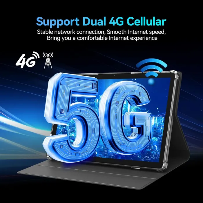 Android 14 Tablet 2025 Latest 11 Inch Tablets, 128GB+16(8+8 Expand)GB/512GB Expandable, Dual 4G Cellular with Octa-Core Processor, 2 in 1 Tablet with Keyboard, 21MP Camera/8000mAh Battery/GPS/5G WiFi - Image 5